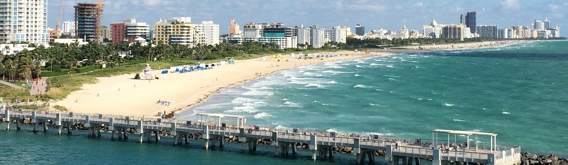 Bild från ovan på Miami Beach.